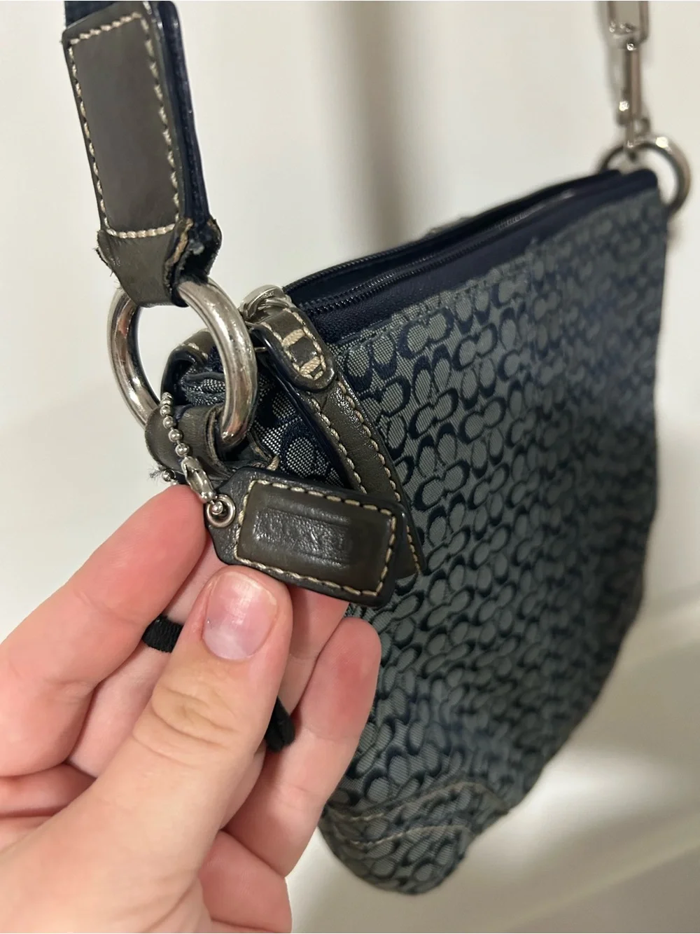 Coach Black Signature C Logo Crossbody Bag